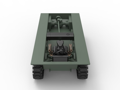 Vintage Monster tank Base Scale 1 to 25 3Dプリントモデル