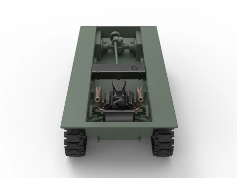 Vintage Monster tank Base Scale 1 to 25 3D Print Model
