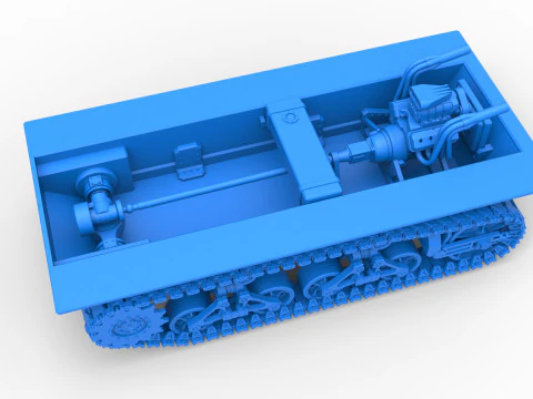 Vintage Monster tank Base Scale 1 to 25 3D Print Model