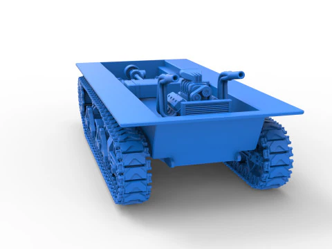 Vintage Monster tank Base Scale 1 to 25 3D Print Model