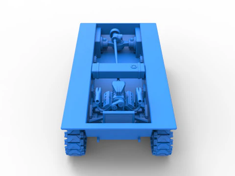 Vintage Monster tank Base Scale 1 to 25 3D Print Model