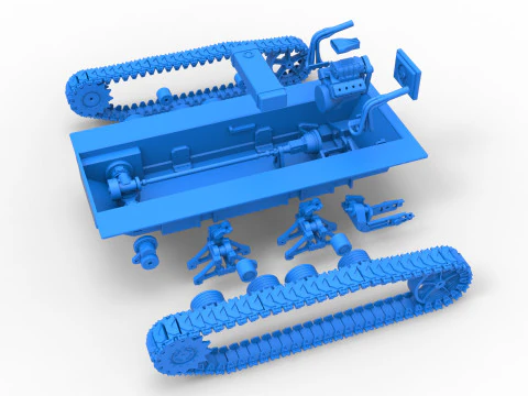 Vintage Monster tank Base Scale 1 to 25 3D Print Model