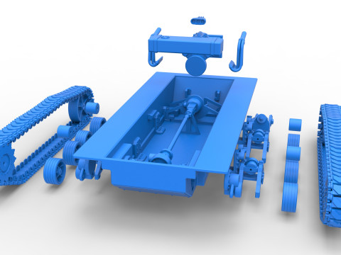 Vintage Monster tank Base Scale 1 to 25 3Dプリントモデル
