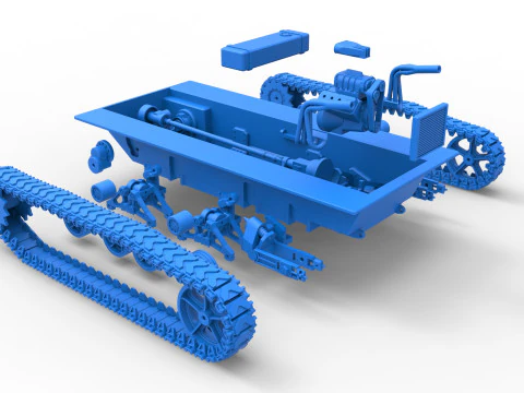 Vintage Monster tank Base Scale 1 to 25 3D Print Model