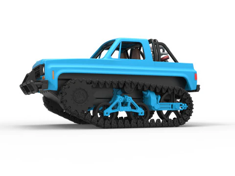Fun Short Monster tank Scale 1 to 25 3D Print Model
