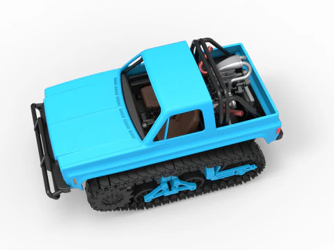 Fun Short Monster tank Scale 1 to 25 3D Print Model