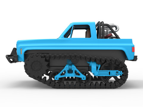 Fun Short Monster tank Scale 1 to 25 Modèles 3D en vedette