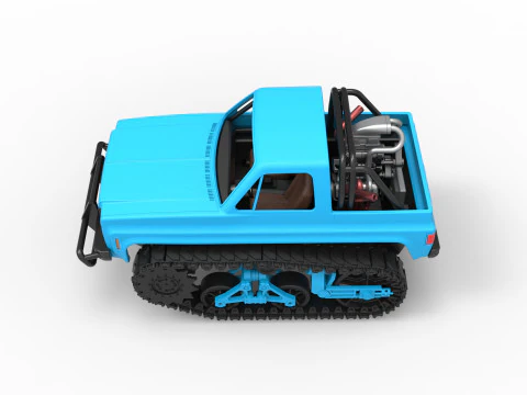 Fun Short Monster tank Scale 1 to 25 3D Print Model