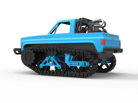 Fun Short Monster tank Scale 1 to 25 3D Print Model