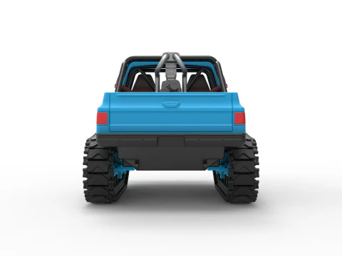 Fun Short Monster tank Scale 1 to 25 3D Print Model