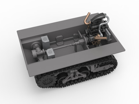 Fun Short Monster tank Base Scale 1 to 25 Modèles 3D en vedette