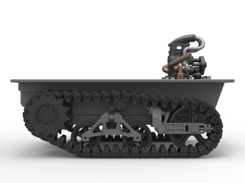 Fun Short Monster tank Base Scale 1 to 25 Modèles 3D en vedette