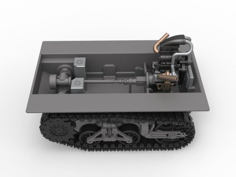 Fun Short Monster tank Base Scale 1 to 25 Modèles 3D en vedette