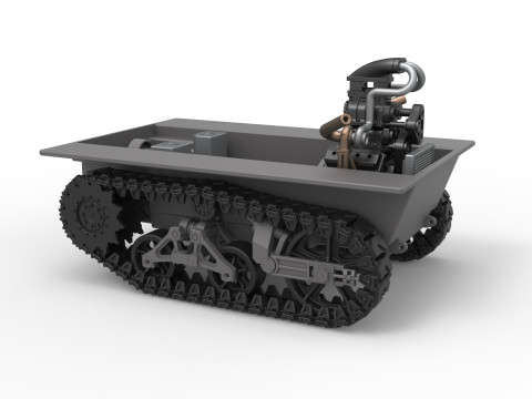 Fun Short Monster tank Base Scale 1 to 25 Modèles 3D en vedette