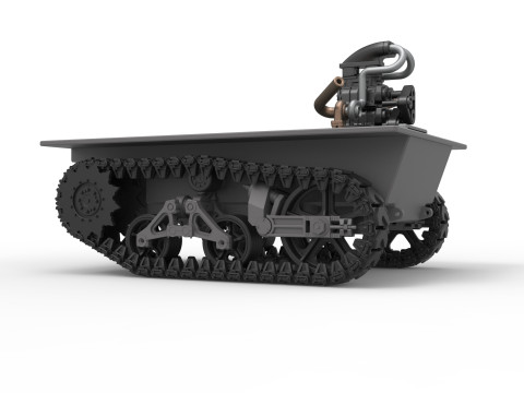Fun Short Monster tank Base Scale 1 to 25 Modèles 3D en vedette