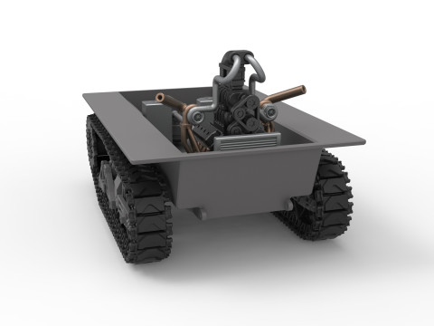 Fun Short Monster tank Base Scale 1 to 25 Modèles 3D en vedette
