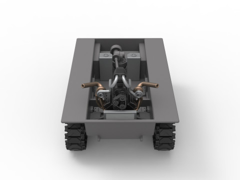 Fun Short Monster tank Base Scale 1 to 25 Modèles 3D en vedette