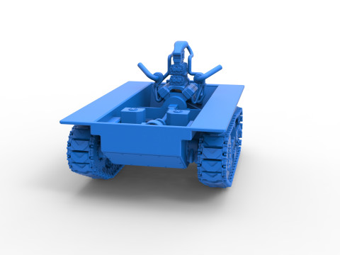 Fun Short Monster tank Base Scale 1 to 25 Modèles 3D en vedette