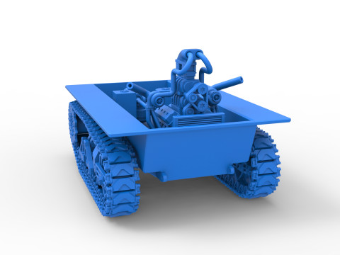 Fun Short Monster tank Base Scale 1 to 25 Modèles 3D en vedette