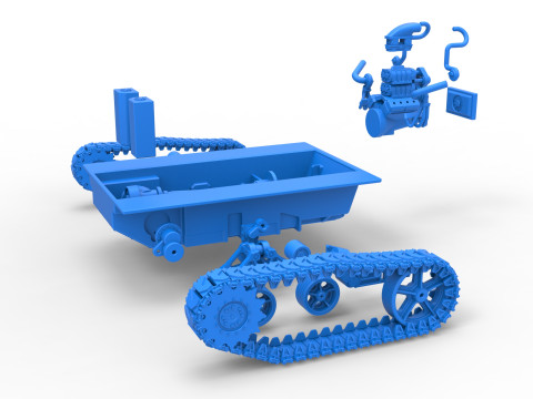 Fun Short Monster tank Base Scale 1 to 25 Modèles 3D en vedette