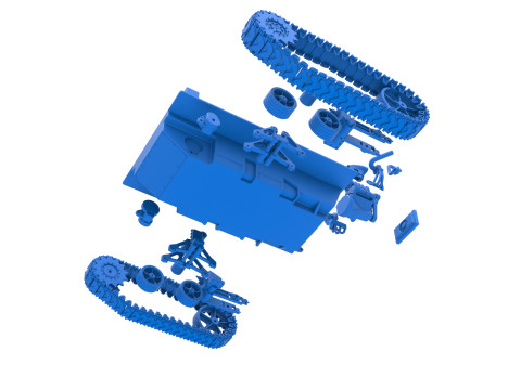 Fun Short Monster tank Base Scale 1 to 25 Modèles 3D en vedette