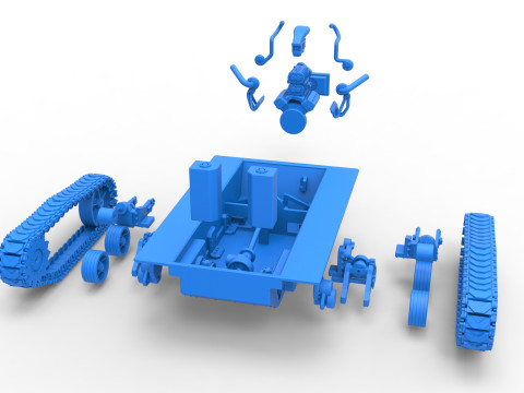Fun Short Monster tank Base Scale 1 to 25 Modèles 3D en vedette