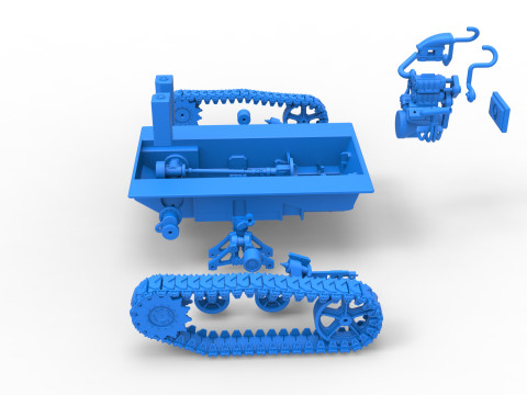 Fun Short Monster tank Base Scale 1 to 25 Modèles 3D en vedette