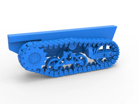 फन शॉर्ट मॉन्स्टर टैंक स्केल 1 से 25 के लिए ट्रैक 3D प्रिंट मॉडल