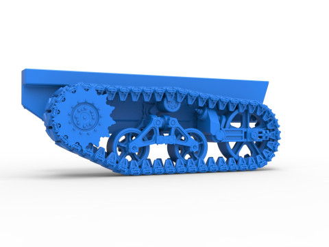 Track for Fun Short Monster tank Scale 1 to 25 3D Print Model