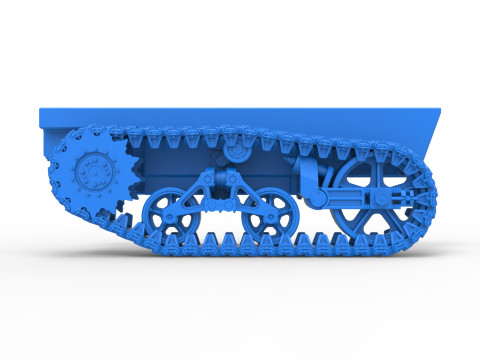 Track for Fun Short Monster tank Scale 1 to 25 3D Print Model