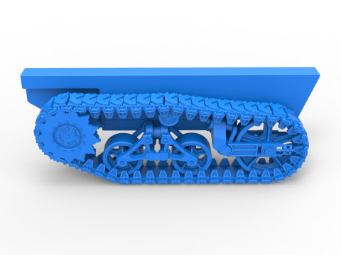 Track for Fun Short Monster tank Scale 1 to 25 3D Print Model