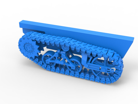 Track for Fun Short Monster tank Scale 1 to 25 3D Print Model