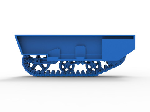 Track for Fun Short Monster tank Scale 1 to 25 3D Print Model