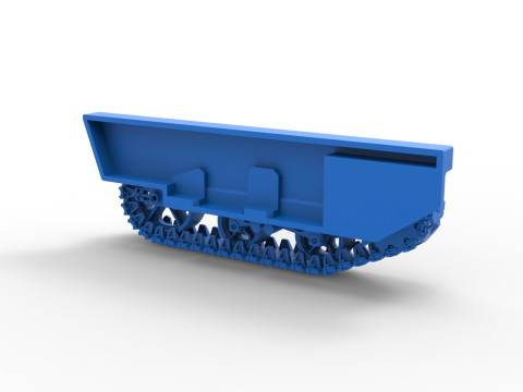 Track for Fun Short Monster tank Scale 1 to 25 3D Print Model