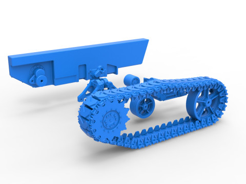Track for Fun Short Monster tank Scale 1 to 25 3D Print Model