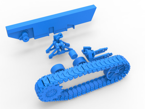 Track for Fun Short Monster tank Scale 1 to 25 3D Print Model