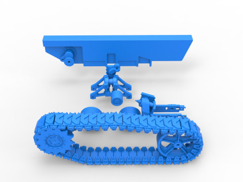 Track for Fun Short Monster tank Scale 1 to 25 3D Print Model