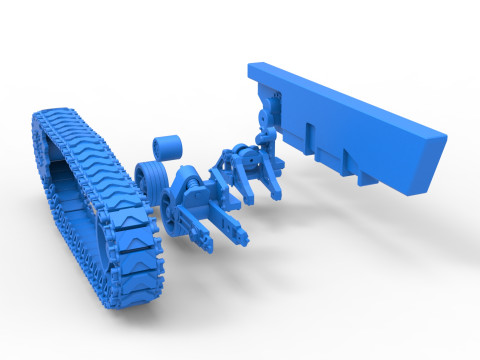 Track for Fun Short Monster tank Scale 1 to 25 3D Print Model