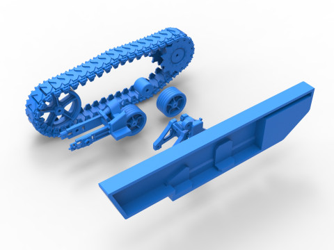 Track for Fun Short Monster tank Scale 1 to 25 3D Print Model