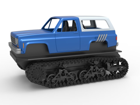 Vintage Monster tank Version 2 Scale 1 to 25 3D 프린트 모델