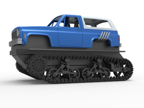 Vintage Monster tank Version 2 Scale 1 to 25 3D 프린트 모델