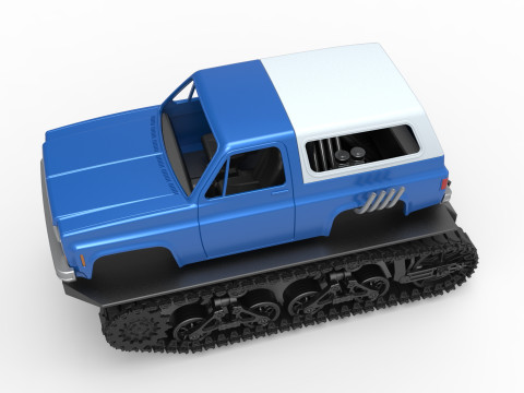 Vintage Monster tank Version 2 Scale 1 to 25 3D 프린트 모델