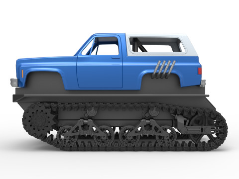 Vintage Monster tank Version 2 Scale 1 to 25 3D 프린트 모델