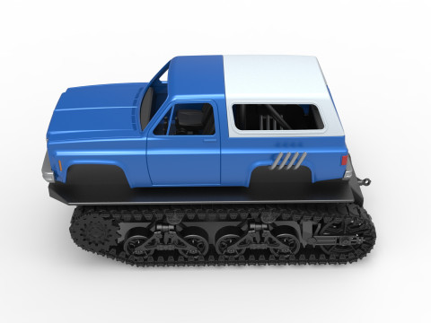 Vintage Monster tank Version 2 Scale 1 to 25 3D 프린트 모델