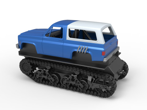 Vintage Monster tank Version 2 Scale 1 to 25 3D 프린트 모델