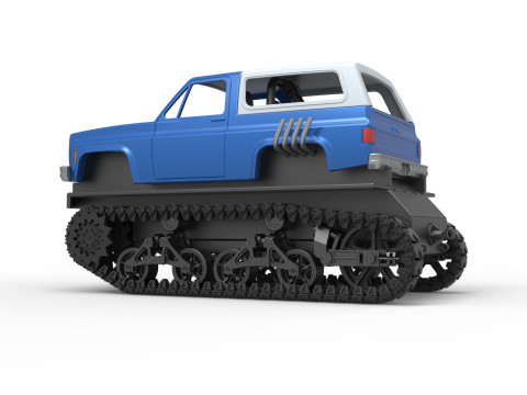 Vintage Monster tank Version 2 Scale 1 to 25 3D 프린트 모델