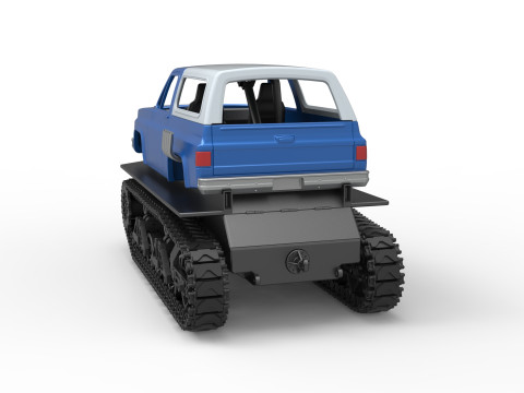 Vintage Monster tank Version 2 Scale 1 to 25 3D 프린트 모델