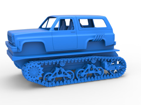 Vintage Monster tank Version 2 Scale 1 to 25 3D 프린트 모델