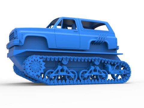 Vintage Monster tank Version 2 Scale 1 to 25 3D 프린트 모델