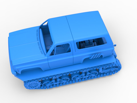 Vintage Monster tank Version 2 Scale 1 to 25 3D 프린트 모델